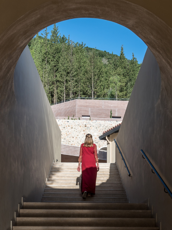 Euphoria Retreat Woman Walking Stairs Outside